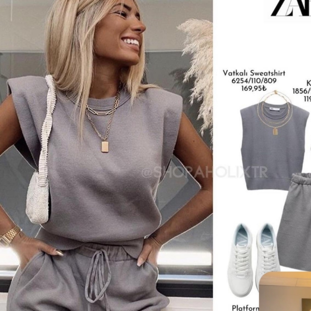 Zara structure shoulder sweater top